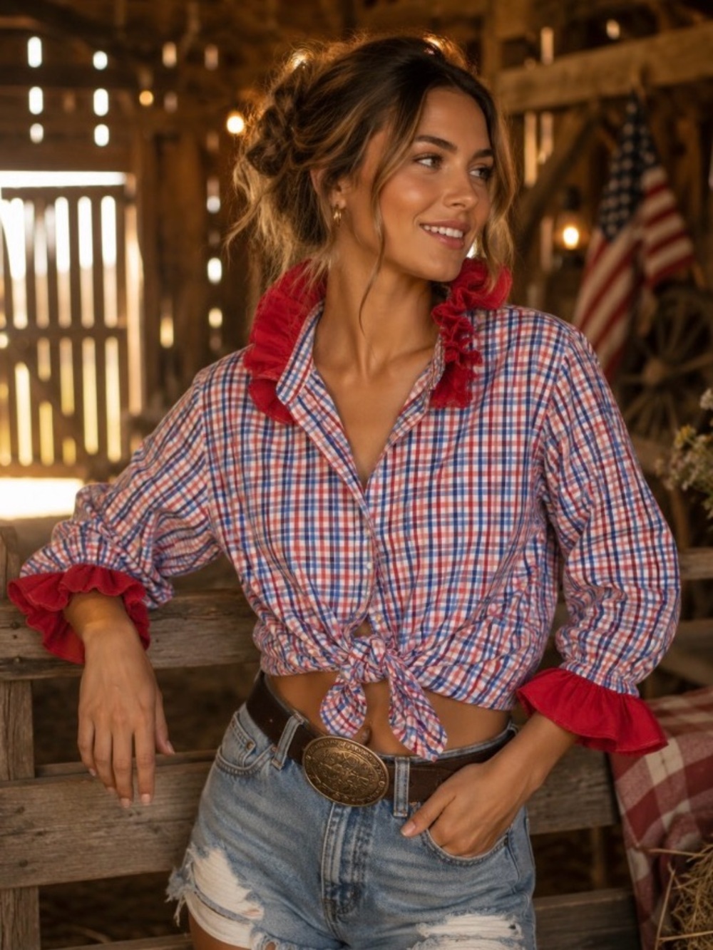 💋Fabbed Up Izod Ruffle Collar